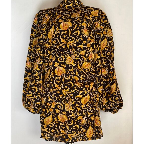 NEW RHODE LUKE BLACK & GOLD DRESS IN BAROQUE HEARTS SIZE 8 - Picture 2 of 7